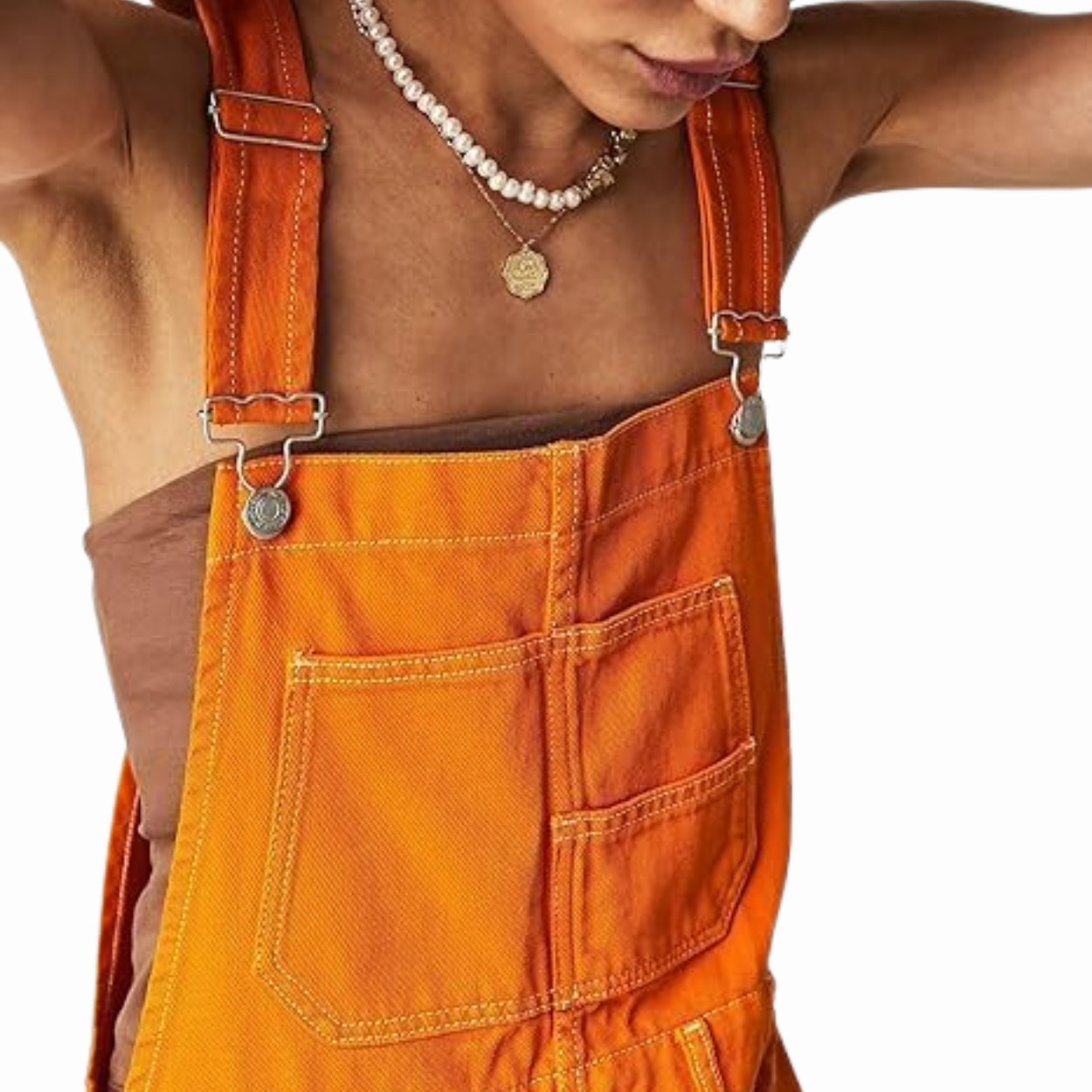 Sleeveless Denim Jumpsuit with Waistband and Pockets