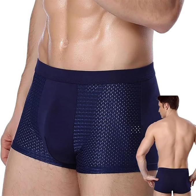 4-Pack Ademende Bamboe Boxershorts - Anti-Zweet Mesh Structuur