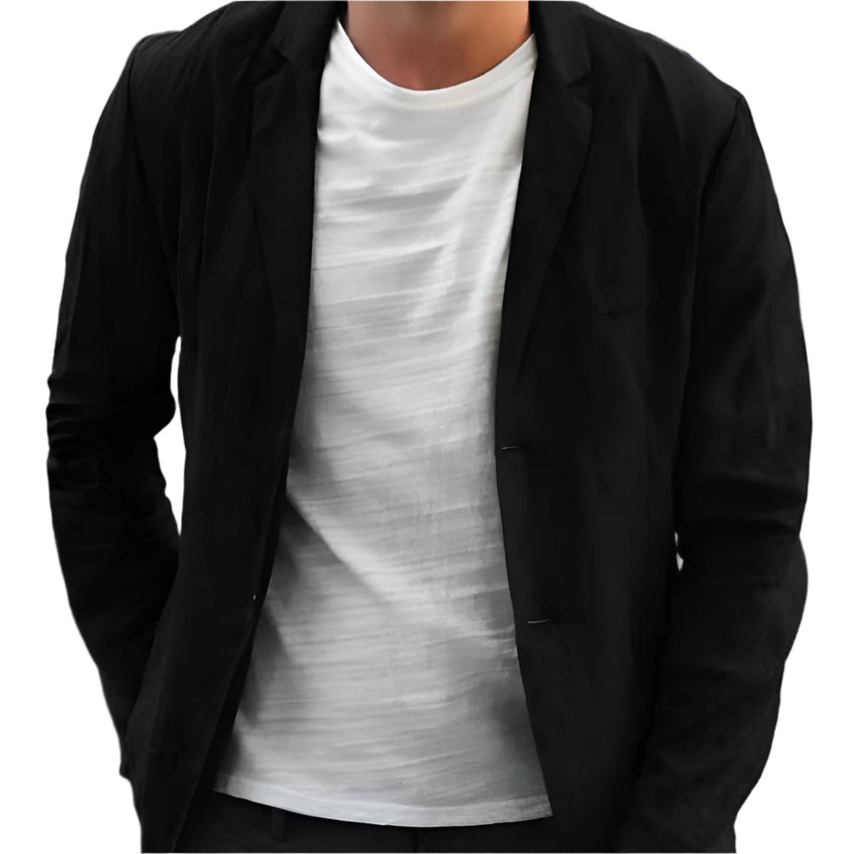 Casual Linnen Blazer Voor Mannen, Lichtgewicht En Ademend, Perfect Voor Elke Gelegenheid