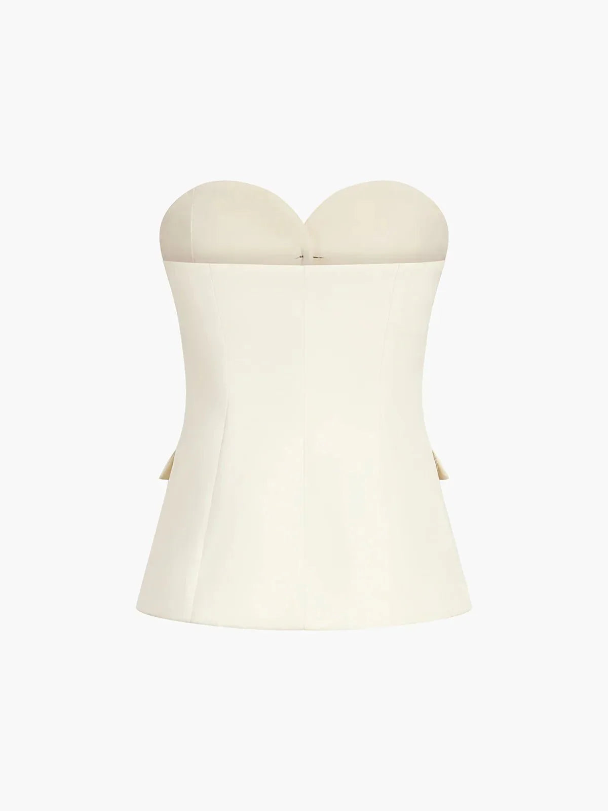 Effen Tube Top met Wijde Pantalon Set