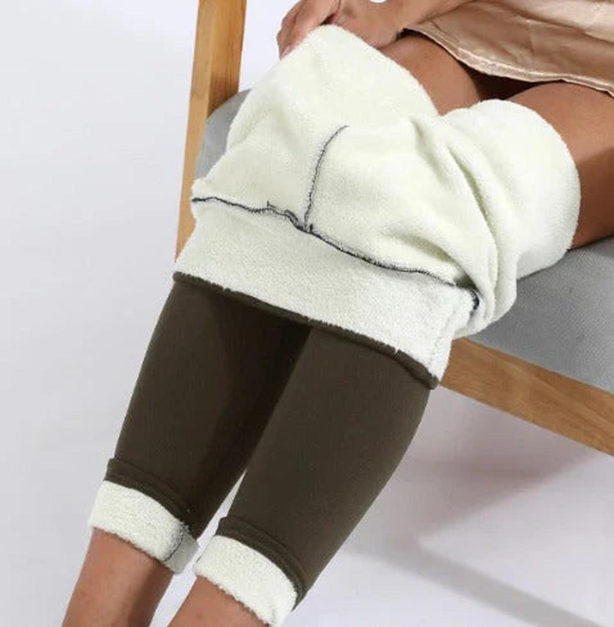 Fleece Legging Dames - Slim Fit Hoge Taille Winter Leggings