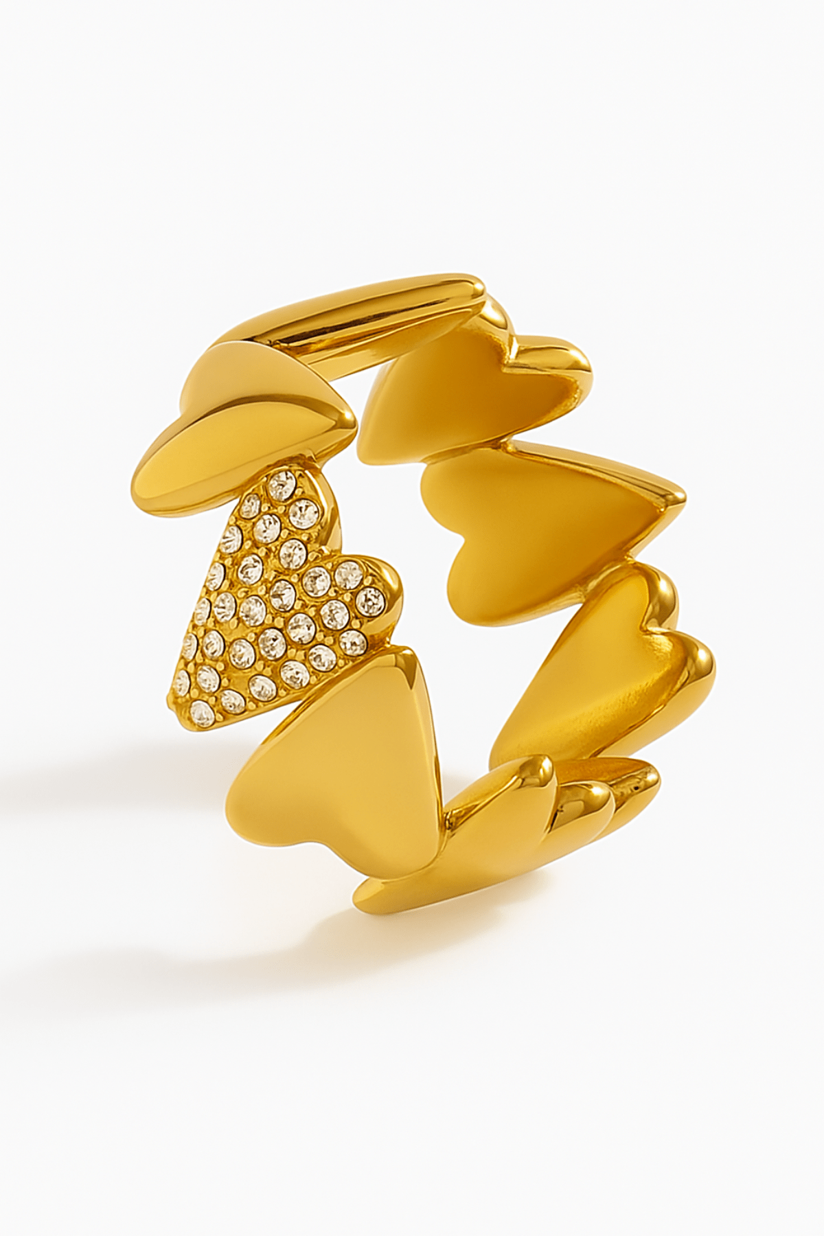 Glinsterende Hartvormige ring