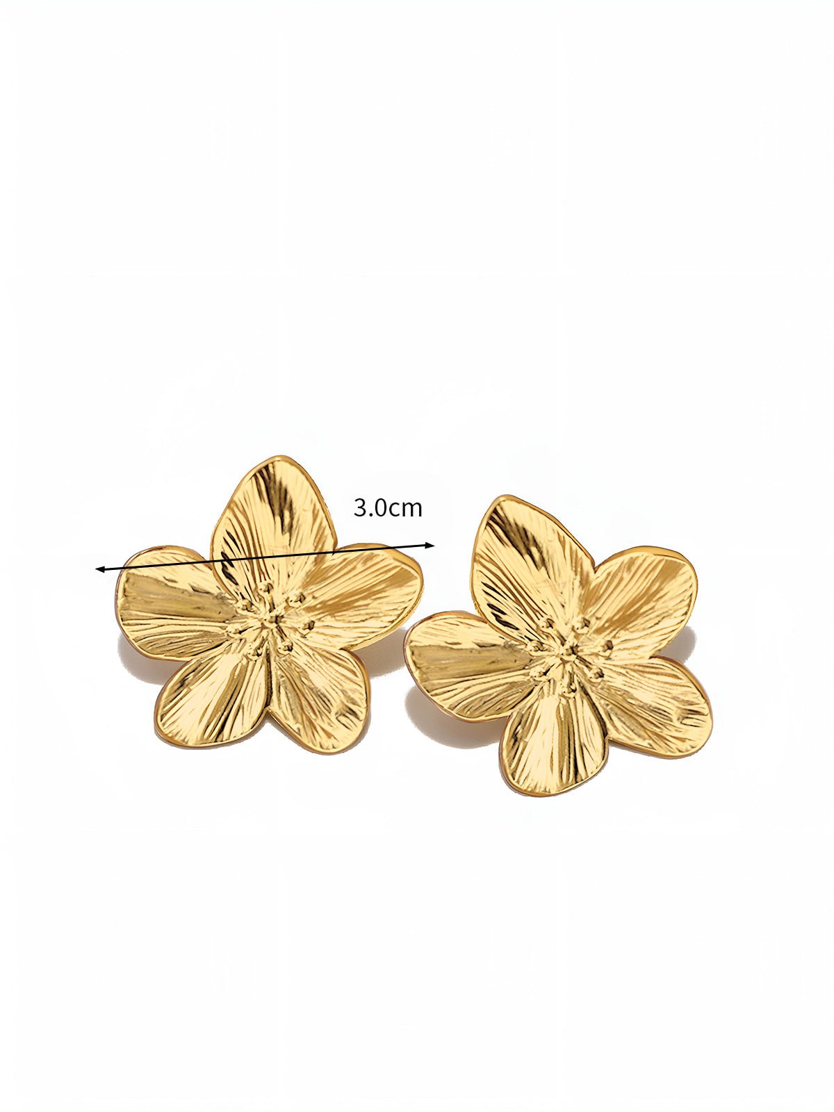 Gold Plated Bloemen Oorbellen