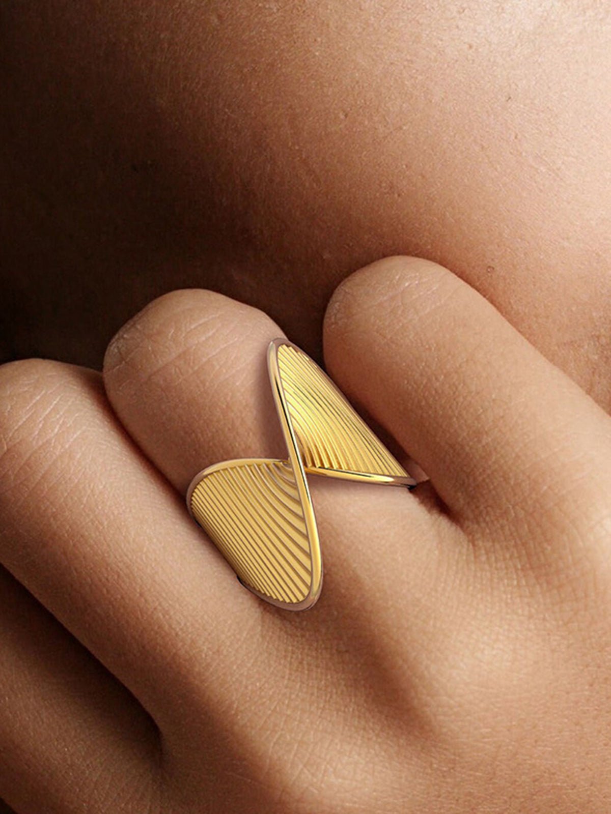 Gold Plated Gedraaide Ring