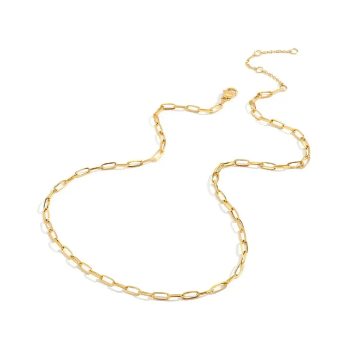 Gold Plated Oval Link Necklace