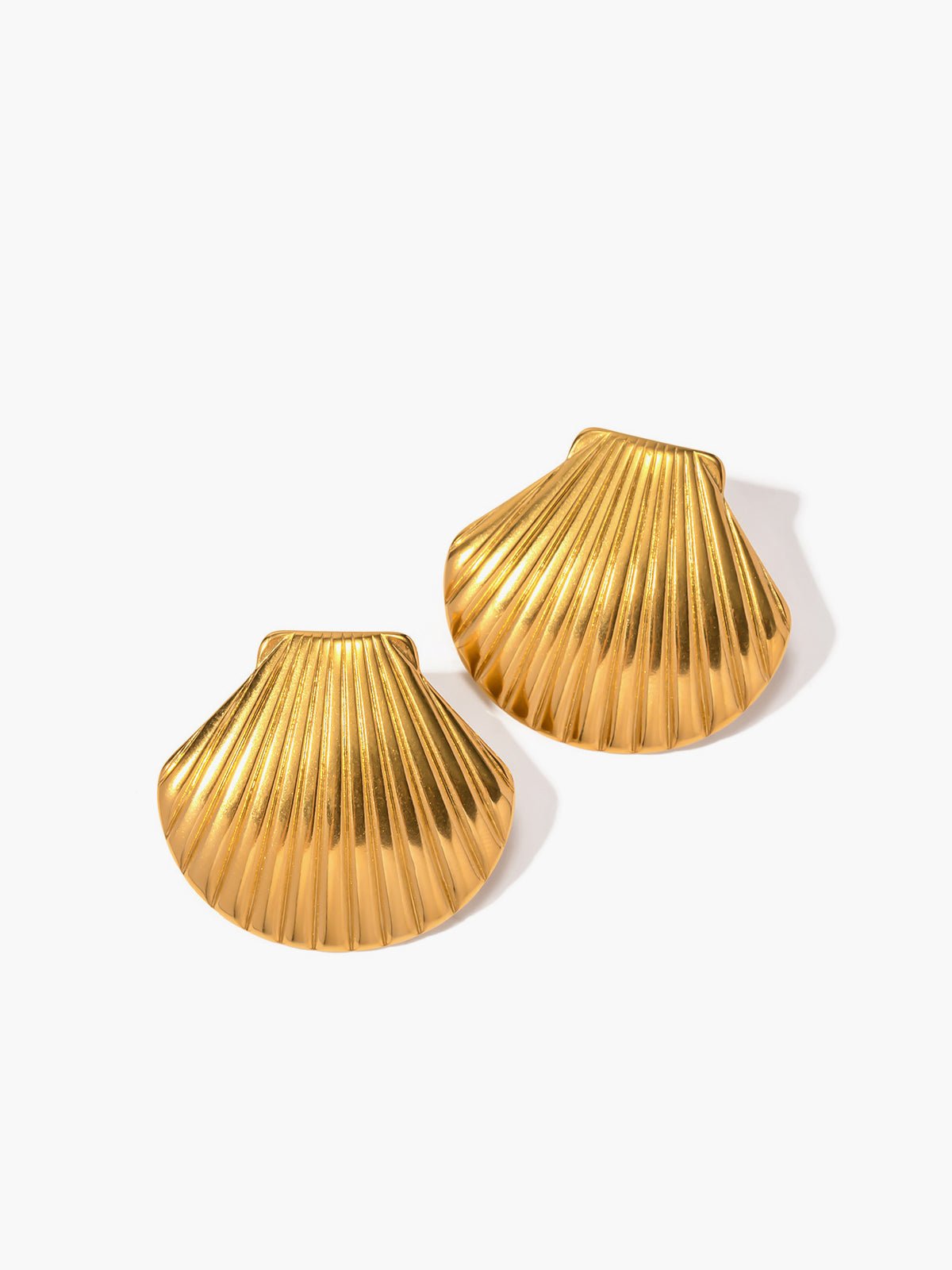 Gold Plated Schelp Oorbellen