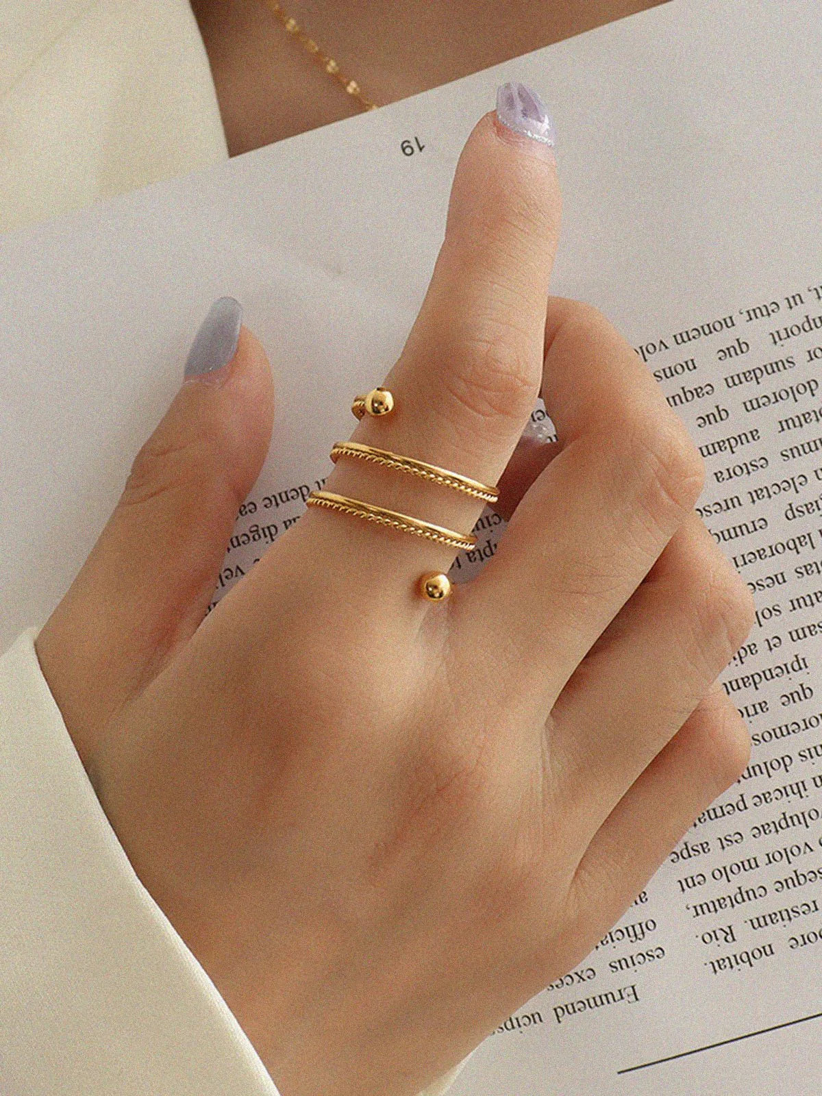 Gold Plated Veer Ring