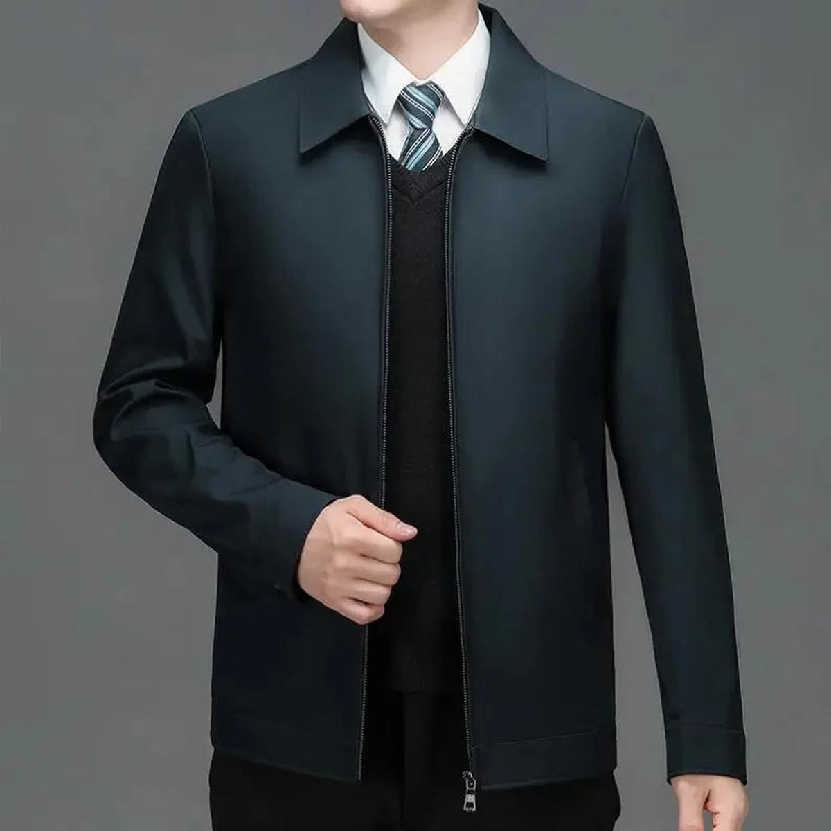 Heren Geïsoleerde Winterjas Met Rits En Zakjes