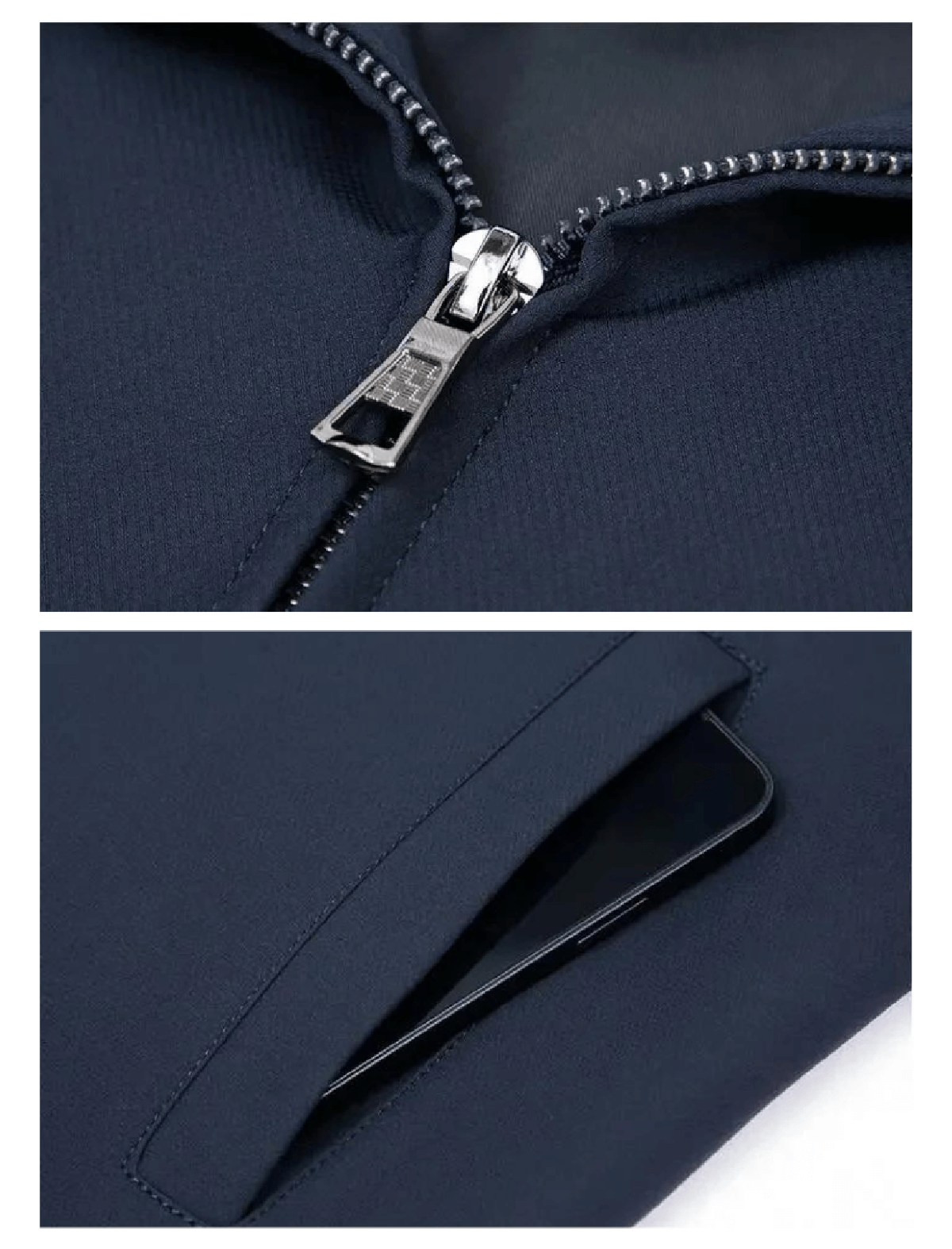 Heren Geïsoleerde Winterjas Met Rits En Zakjes