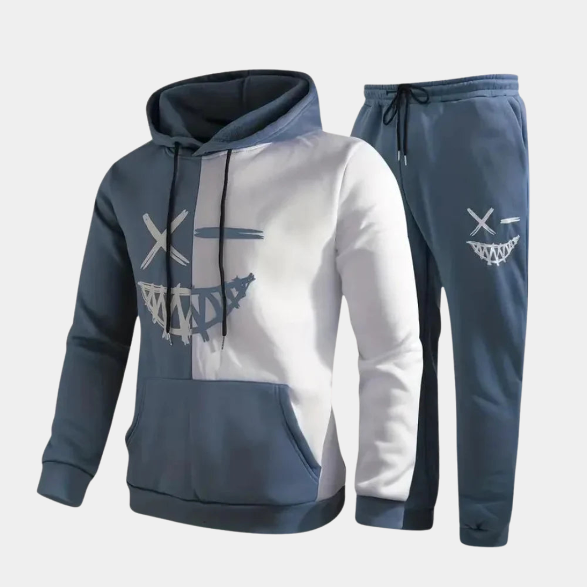 Heren Hoodie & Joggingbroek Set - Slim Fit Katoen Mix Trainingspak