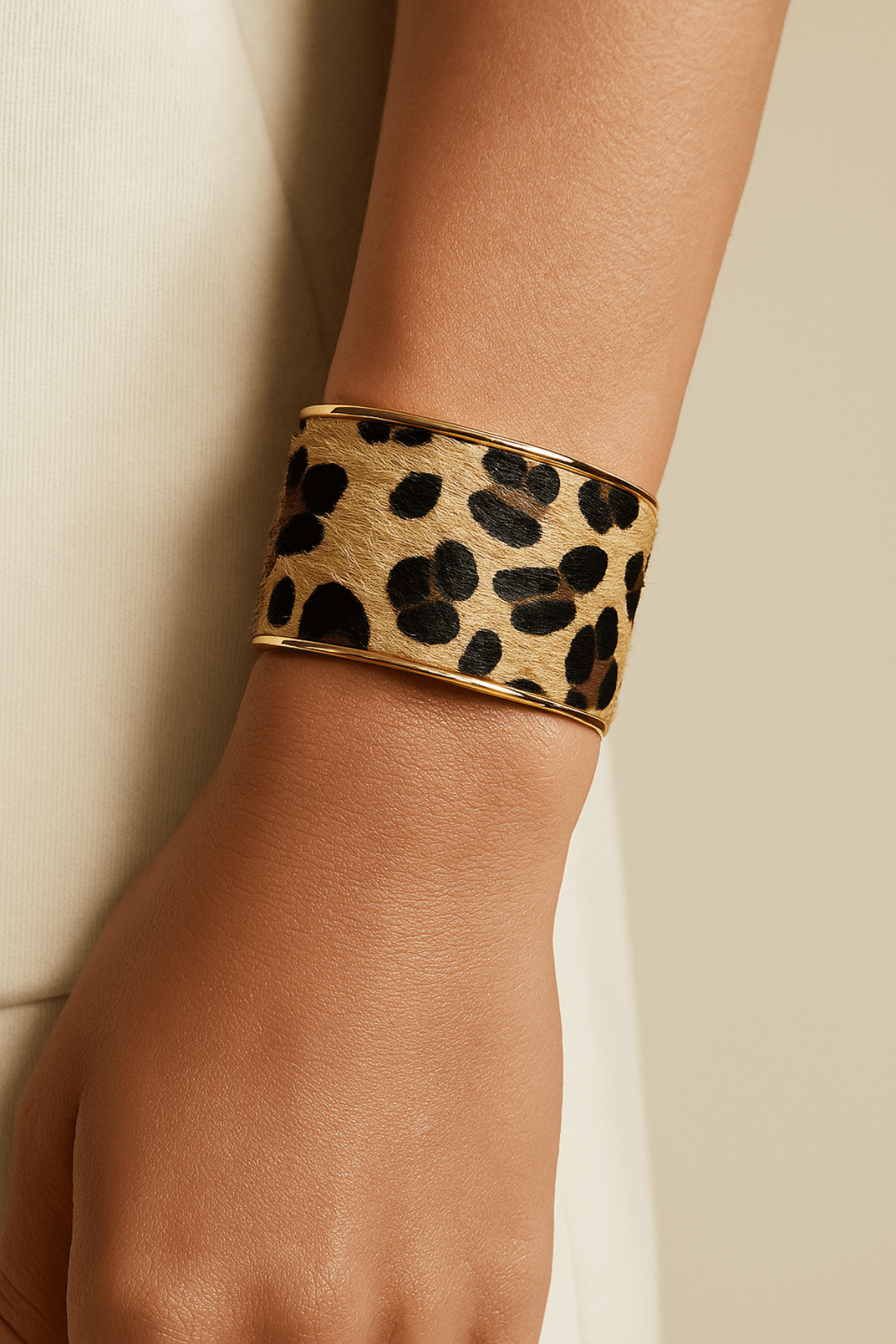Leopard Stijl Open Armband