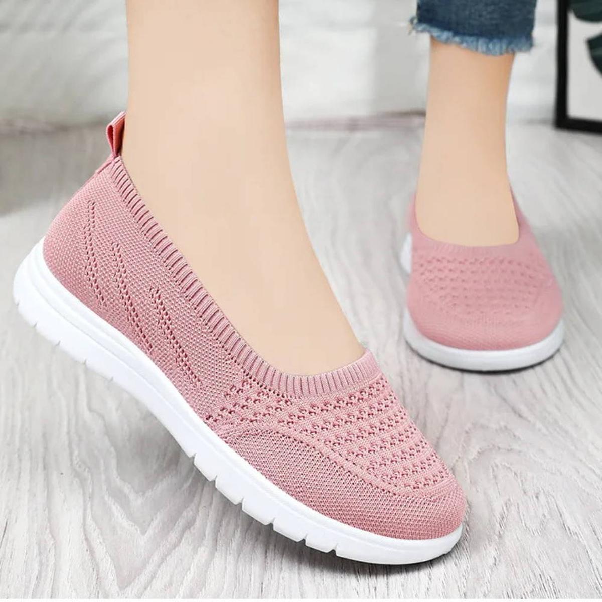 Lichte Ademend Zomer Flats Met Slip-On Ontwerp