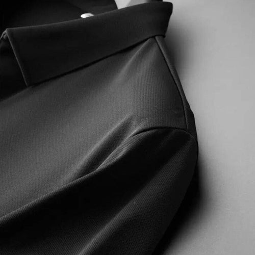 Breathable Men's Polo & Pants Set - Cotton-Linen Blend