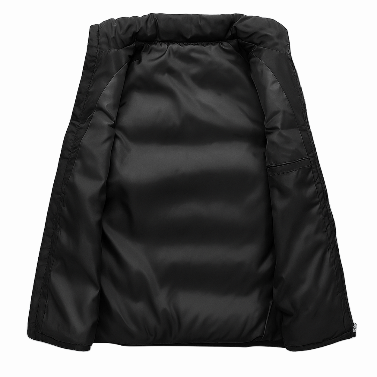 Lightweight Padded Bodywarmer with High Collar and Windproof Zippers