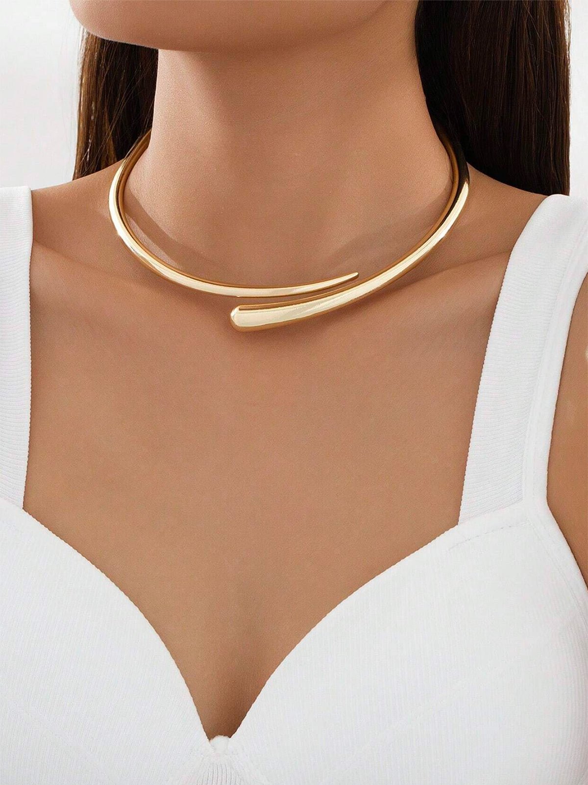 Open choker met waterdruppelvorm