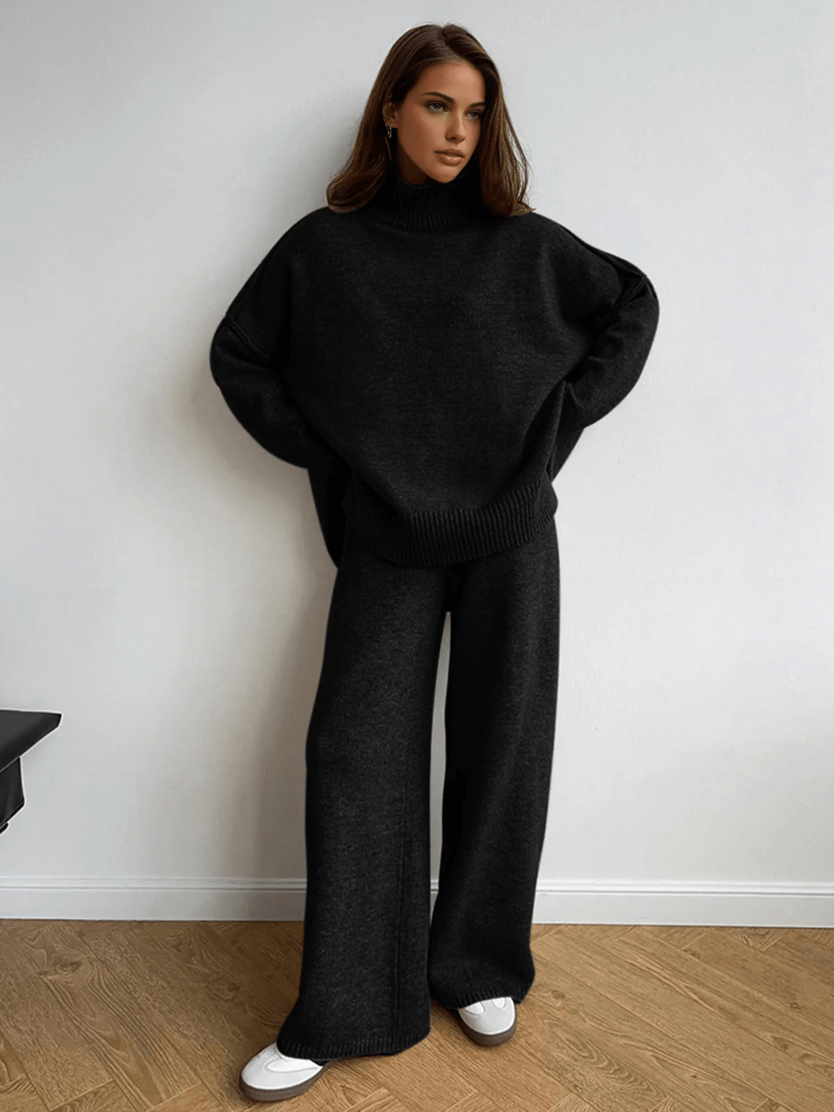 Oversized Knit Co-Ord Set Voor Dames Met Relaxed Pasvorm