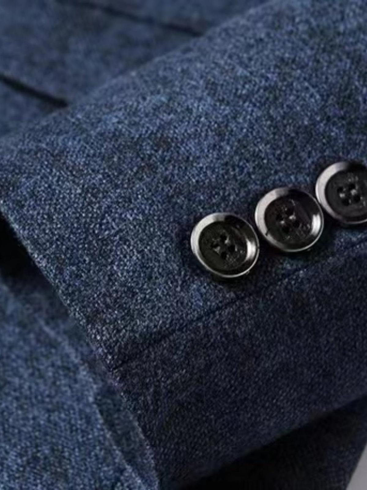 Slim-Fit Heren Blazer Met Twee-Knopen Sluiting En Revers