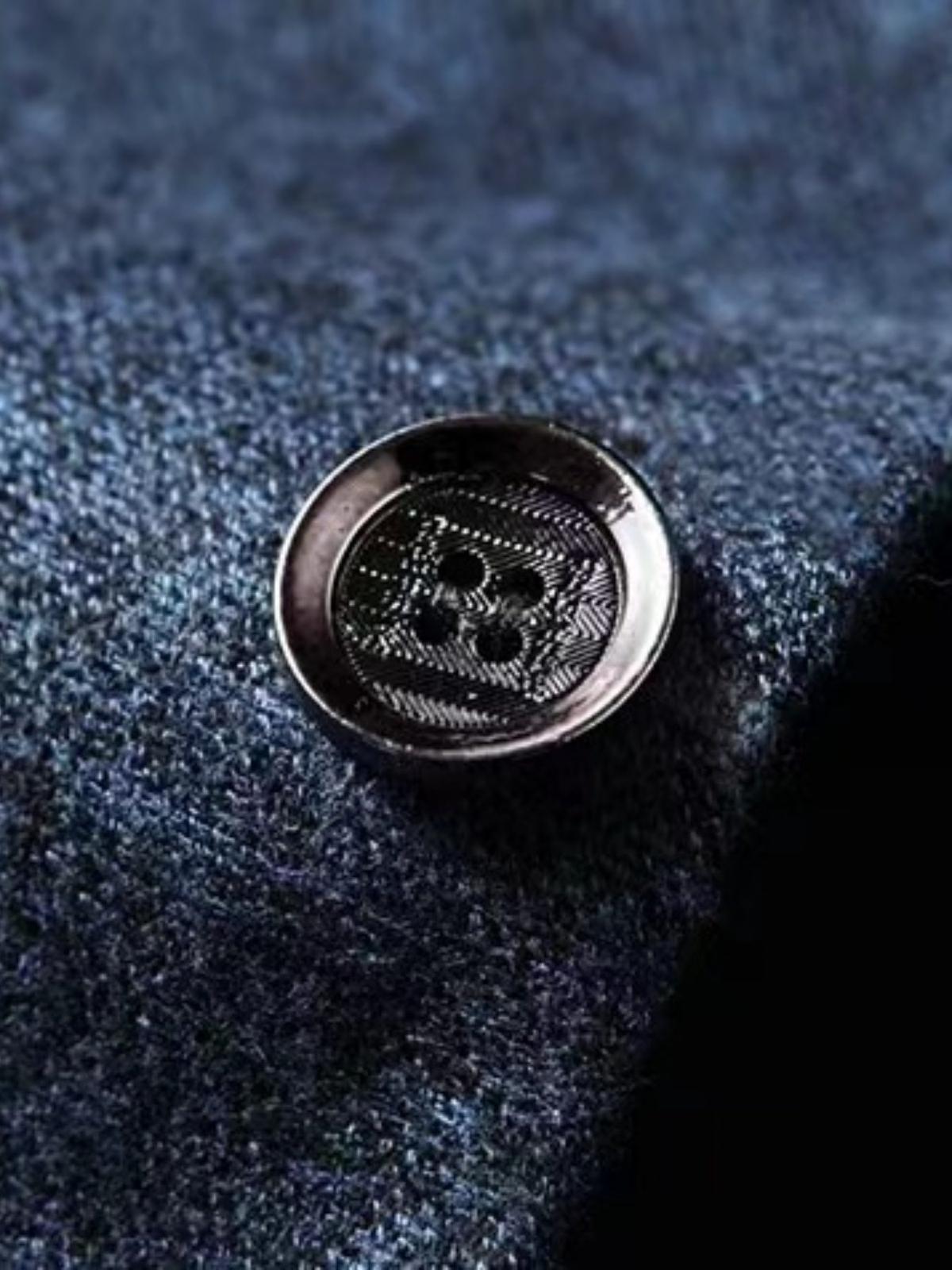 Slim-Fit Heren Blazer Met Twee-Knopen Sluiting En Revers