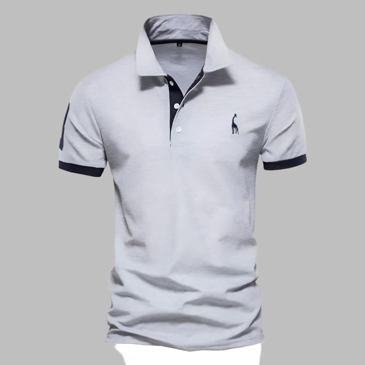 Verfijnd Heren Polo Shirt Met Gestructureerde Kraag En Tailored Fit