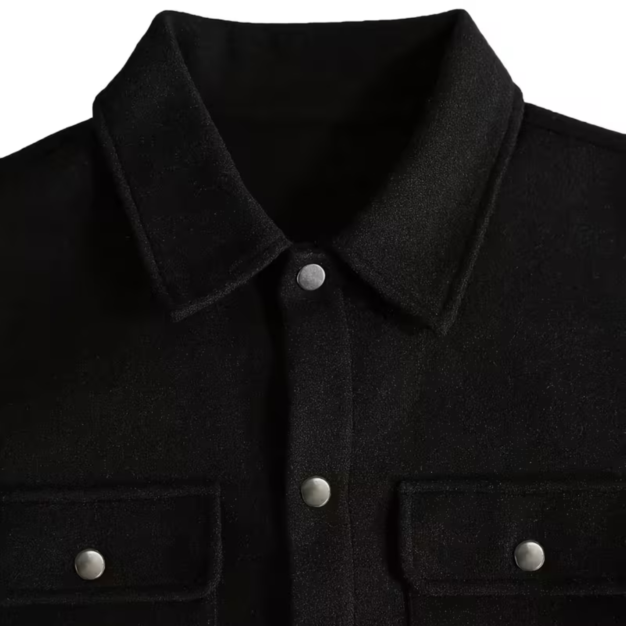 Warm Heren Shacket / Overhemdjas met Borstzakken